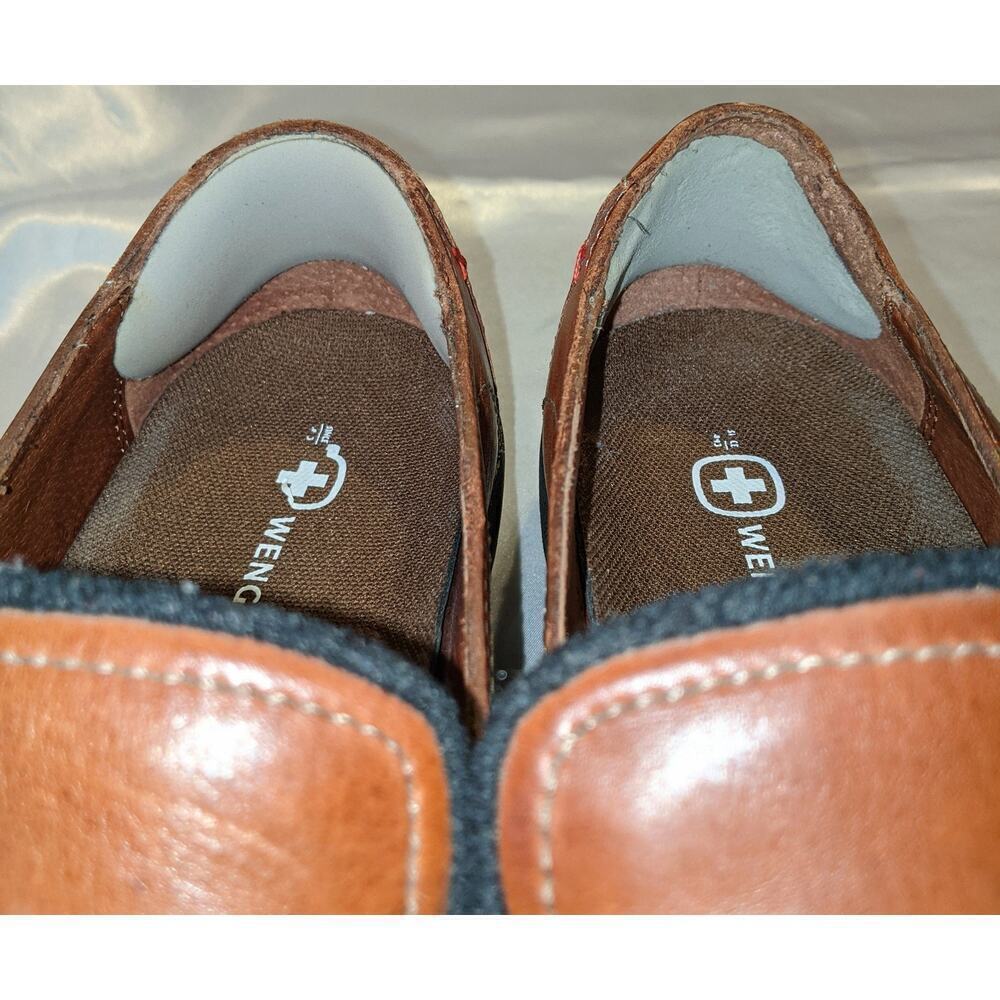Wenger Swiss Supreme Quality Hiking Mocs Full Grain Leather Brown Size 12 GUC - Picture 9 of 11